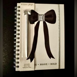 Spiral Notebook 6x9 Ruled Paper 110 pages.Pen w/Bow included & 1 Sheer Stickers